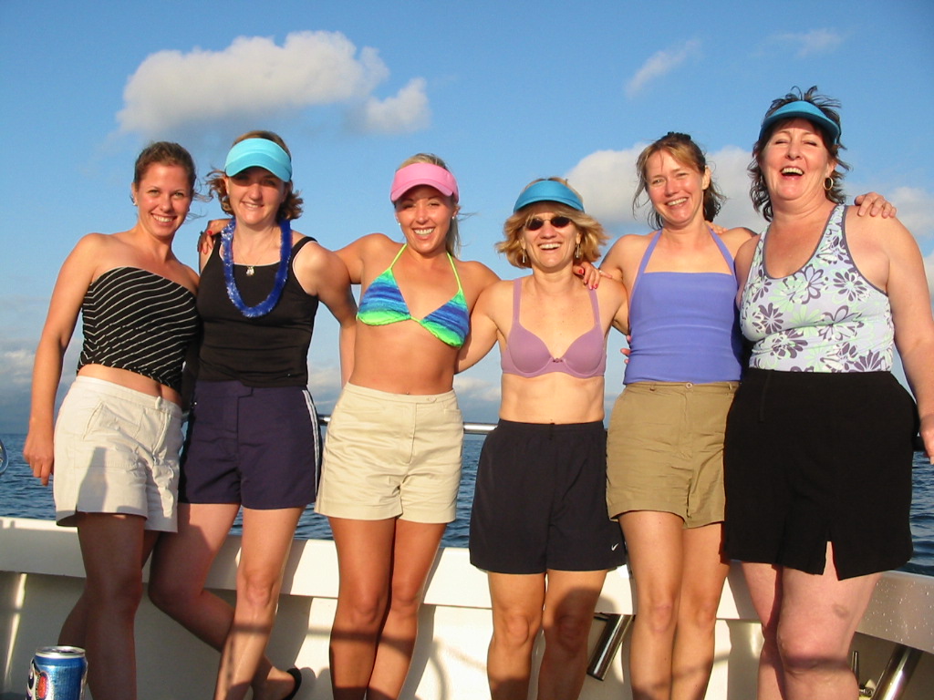 group of ladies in bathing suits